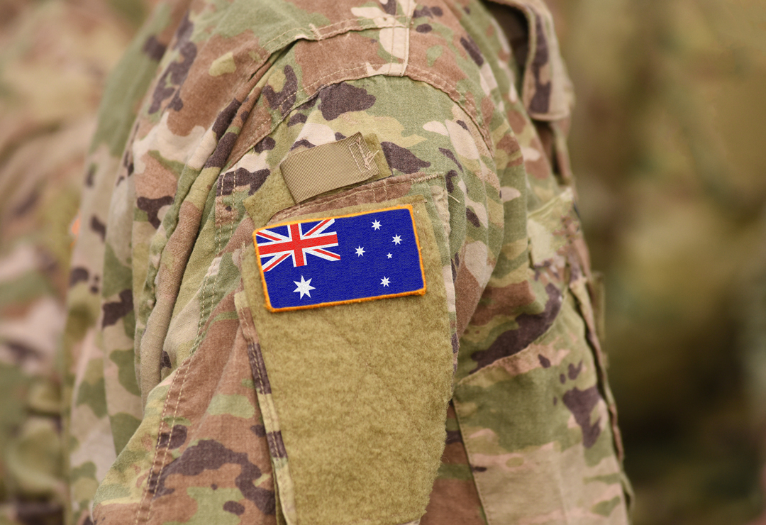 Placeholder Flag Australia On Soldiers Arm