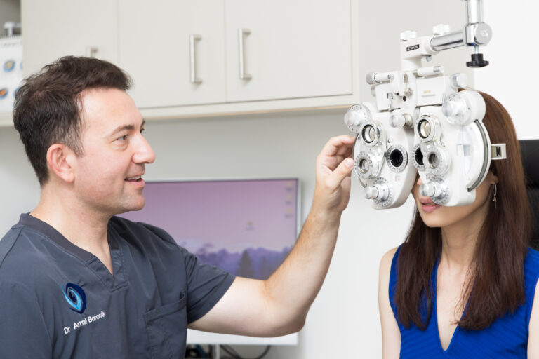 Dr Armand Borovik with patient