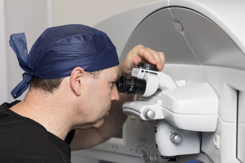 Dr Peter Beckingsale with equipment assessment